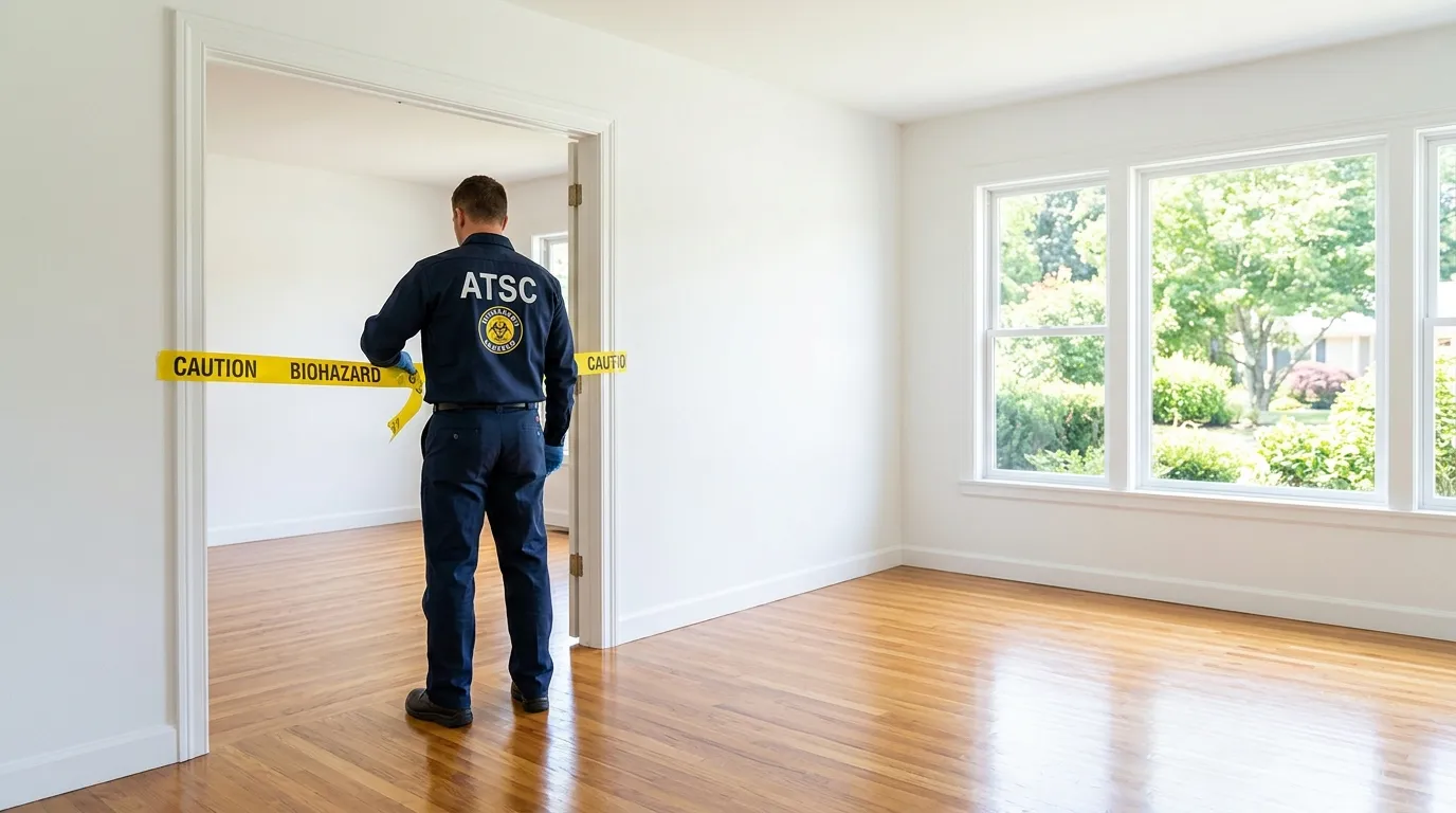 Certified biohazard cleanup crew performing Decomposition Cleanup in Wilkes-Barre